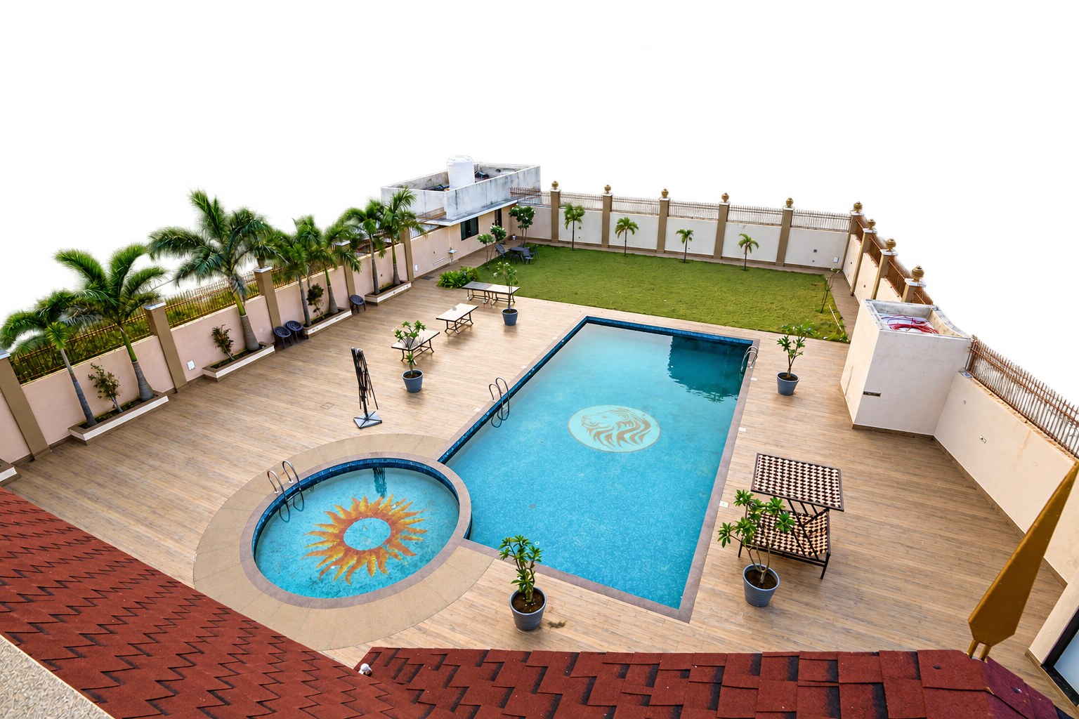 The Gaj Kesri Luxury Villa Pool Architecture
